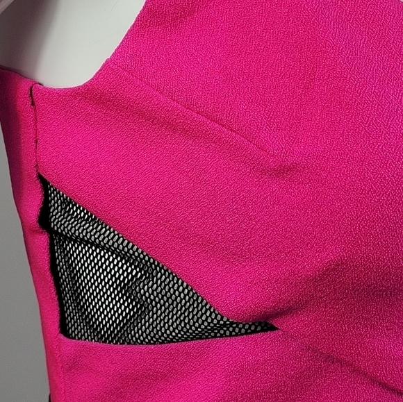 Lucy Paris Cross Front Dress Fuschia/Black Pink S - Picture 8 of 11